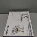 ACIsland Acrylic Book Stand for Reading-Adjustable Holder with 360 Rotating Base & Page Clips- Foldable Desktop Ricer for displaying Cookbook-Sheet Music-Laptop-Recipe-Textbook-Hands Free-Aluminium (Transparent)