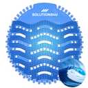 Urinal Screen Deodorizer (12-Pack) Anti-Splash Pads Cakes Odor Protection Mats Fresh 3D Wave Ocean Breeze for Toilets and Bathrooms W/Free Gloves Lasts for 30 Days