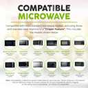 HOVER COVER Magnetic Microwave Splatter Cover, Clear Microwave Cover for Food - Vented & Magnetic, 12-inch, Food Grade Plate Cover, BPA Free - Black