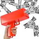 Sopu Make it Rain Money Gun Paper Playing Spary Money Toy Gun, Prop Money Gun Cash Gun Toy Party Supplies (Passion Red)