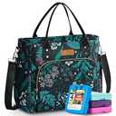 Yitote Lunch Box for Women with 4 Icepacks, 18L Capacity, Cute Lunch Bag with Bottle Holder, Lunch Bags with Adjustable Shoulder Strap, Lunch Bags for Work .(Palm)