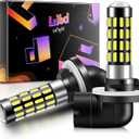 LUYED 2000 Lumens Super Bright 4014 51-EX Chipsets 881 886 889 H28 888 894 896 898 LED Bulbs with Projector for Fog Lights,Xenon White,Pack of 2