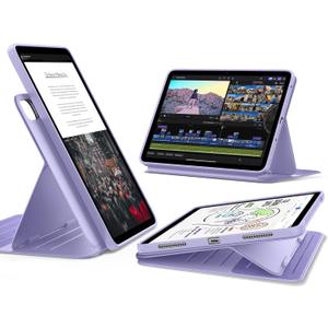 ESR for iPad Air 11 Inch Case M4/M3/M2 (2026/2025/2024), iPad Air 5th/4th Gen Case (2022/2020) 10.9 Inch, Removable Magnetic Cover, Adjustable Portrait/Landscape Stand, 9 Standing Angles, Light Purple