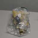 Christmas Angel Tree Topper with Built-in LED Snowflake Projector Lights Hollowed Pentagram Tree Top with Gold Spangles Plated Plug in for Indoor Outdoor Christmas Decorations, Gold