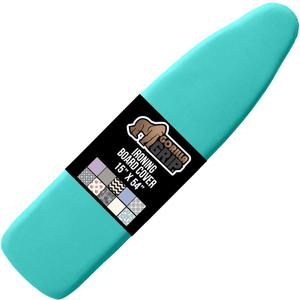 The Original GORILLA GRIP Ironing Board Cover and Pad, Silicone Coating, Thick Scorch Resistant Padding, Heavy Duty Iron Covers Standard Boards, Hook and Loop Fastener Strap, Turquoise, 15x54
