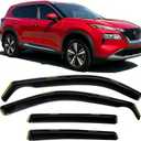 in-Channel Sun Vent Deflectors Window Visors Rain Guards Only Fit for Nissan Rogue 2021 2022 2023 2024 2025 2026, Sun Visor Window Vent Shades Wind Deflector, Exterior Car Accessories Smoke Tinted