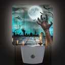 2Pack Halloween Night Light Plug-in,Dusk to Dawn Smart Sensor Led Nightlight for Bedroom Bathroom Kitchen Hallway Stairs Energy Efficient Decor Desk Lamp (color-12)