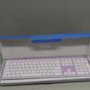 Wireless Keyboard and Mouse, Vssoplor 2.4GHz Rechargeable Compact Quiet Full-Size Keyboard and Mouse Combo with Nano USB Receiver for Windows, Laptop, PC, Notebook-Lavender Purple