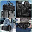Petskd Pet Carrier 18x13x9.5 Southwest Airline Approved, Pet Travel Carrier Bag for Small Cats and Dogs, Soft Dog Carrier for 1-15 LBS Pets,Dog Cat Carrier with Safety Lock Zipper (Black)
