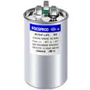 FOCSPROD 45+5Uf 45/5Mfd ±6% 370V/440V Cbb65 Capacitor AC, Double Run Round Capacitor Replacement, 45 5 Uf 440 Volts Hvac Capacitor for AC Unit Fan Motor Starter