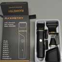 Beard Trimmer for Men,Manscape 3-in-1 Electric Razor Groin Groomer,IPX7 Waterproof Wet/Dry,Versatile Body Hair Trimmer for Ball/Beard/Nose,USB Rechargeable & Nose/Shaves Head,Christmas Gifts for Men (Black)