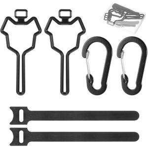 5PCS Dog Bag Dispenser Dog Waste Bag Holder Metal Doggie Bags Holder for Leash Dog-Walking Accessories Dog-Poop Bags Carrier for Walking Running Bicycle Accessory(Black)