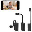 WKX Mini Goose-Neck Security Camera, Indoor Camera Wireless with Magnetic Mount, 2K HD, Color Night Vision, Built-in Hotspot & Battery, Motion Detection, Cloud Storage, Phone/PC Monitoring