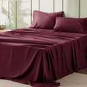 Bedsure King Size Sheets Set - 4 Pieces Soft King Sheets - Breathable & Cooling - Hotel Luxury - Easy Care Polyester Microfiber Bedding for Women, Men, Red