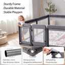 Baby Playpen,Extra Large Playpen for Babies and Toddlers, Sturdy Play Pen Play Yard with Safety Gate,79x71Baby Play Pen(Deep Grey)
