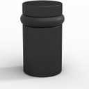 Mega Handles Floor Door Stopper, Black Stopper Quickly Installed Wall Protector, Wall Protectors from Door Knobs, Floor Door Stop with Mounting Hardware Included - Matte Black - 2 Inch (1 Pack)