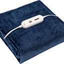 Cushious Electric Heated Blanket Twin 62''x84''Size Faux Fur Heating Blanket 10 Heating Settings, 18h Timer & Overheat Protection, Machine Washable, Soft Flannel and Sherpa Full Body Warmth