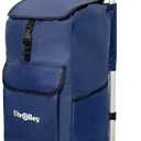 Ultra-Lightweight Blue Foldable Shopping Cart for Groceries Large 42L Capacity Rubber Wheels, Removable Insulated Bag Liner, Durable Aluminum Frame, Multi-Function Personal Hand Truck