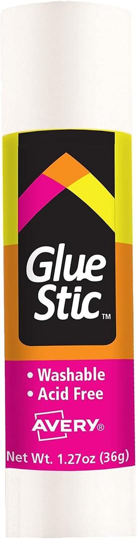 Avery 00196 Permanent Glue Stic, White Application, 1.27 oz. Stick, 5 Packs Avery 00196 Permanent Glue Stic, White Application, 1.27 oz. Stick, 5 Packs