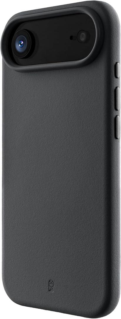 TineeOwl Case for iPhone Air  MagSafe Compatible, Aluminum Buttons, Camera Control, Slim Textured TPU, Minimalist  DuneX Series (Almost Black)