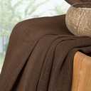 YoungsTex Dark Brown Linen Curtains 63 Inch Length for Living Room - Chocolate Light Filtering Window Drapes Semi Sheer with Rod Pocket Back Tab for Bedroom, 2 Panels, 52 X 63 Inch