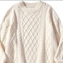 Laixton Women's Oversized Sweater Unisex Long Sleeve Vintage Cable Knit Sweaters Aesthetic Streetwear Casual Sweater Top XL