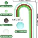 Gyufise 26Pcs Ball Cake Toppers Mini Balloon Balls Pastel Rainbow DIY Baking Cupcake Cake Decorations for Birthday Baby Shower Party SuppliesGreen