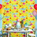 3 x Ocean Themed Birthday Decorations, Cartoon Themed Party Supplies, 2 Pack 3.3 x 6.6ft Starfish Jellyfish Pattern Tinsel Foil Fringe Curtains Birthday Photo Booth Prop Backdrop for Kids