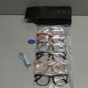 CCVOO 6 Pack Blue Light Blocking Reading Glasses, Anti Headache/Glare/Eye Strain Readers Computer Eyeglasses Women/Men (6 Pack Mix,1.00)