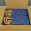 BagDream 100Pack 3.5x2.4x6.7 Inches Small-Kraft-Paper-Gift-Bags with Handles Bulk-Mini-Party-Favor-Gift-Bags Recyclable Tiny Navy Blue Paper Sacks for Samples, Candy