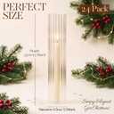 24 Pcs Ribbed Hurricane Glass Candle Holders, 2.5" W x 14" H