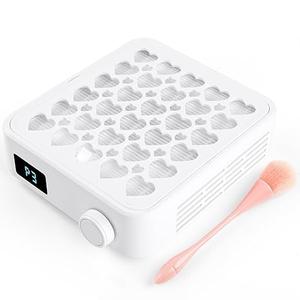 BQAN Nail Dust Collector Portable for Home & Salon  4200RPM Vacuum with Reusable Filter, for Acrylic Drilling Dust Beginner Friendly Small Manicure Tool (White)