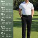 Big and Tall Mens Golf Pants 30 Inseam Stretch Work Dress Slacks Lightweight Casual Trousers with Pockets (Black, L) 54x30 
