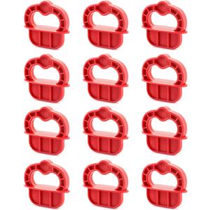 QWORK Deck Board Jig, 12 Pcs 1/4" Gap Deck Board Spacer Rings for Pressure Treated, Composite, PVC, Plank