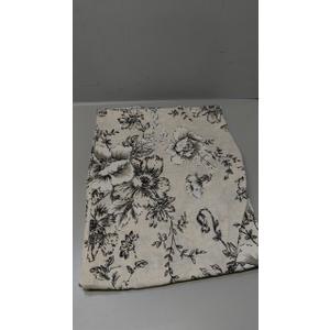 jinchan Floral Kitchen Curtains for Windows 36 Inch Linen Tier Farmhouse Cafe Curtains Country Botanic Small Window Rod Pocket Rustic Flax for Laundry Bathroom RV 2 Panels Black on Beige, Size: 26"W x 36"L (Pack of 2)