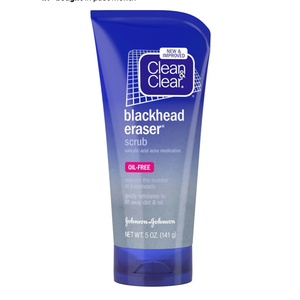 Clean & Clear Blackhead Eraser Facial Scrub with 2% Salicylic Acid, AcneProne Face Wash for Daily Exfoliation, OilFree Face Scrub to Remove Blackheads, Dirt, and Oil, 5 Fl. oz