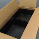 FSE 373-HS-HS1054-BBN Square Serving Basket, 9" x 3" Deep, Polypropylene, Black Bean Color, Microwaveable and Dishwasher Safe, Commercial Food Holder, Pack of 24