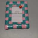 Tufted Picture Frame  Fits 4"×6" Photos Checkeredboard Pattern