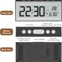 ALANAS Battery Operated Alarm Clock, Portable Digital Clock with Large Display, Snooze, Temperature & Date, Auto-Dim Night Light for Easy Reading, Ideal for Seniors, Kids, Bedroom, Travel, Nightstand
