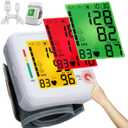Wrist Blood Pressure Monitor 2026 Upgraded Digital BP Machine with Tri-Backlit Display, Automatic Wrist Blood Pressure Monitor Pulse Rate Monitoring, USB Rechargeable, 2x99 Memory Readings