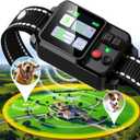 GPS Wireless Dog Collar Fence System,Invisible Electric Fence for Dogs,Adjustable Range 49-6561ft,3 Training Mode,Rechargeable,Waterproof,Pet Containment System for Outdoor Use