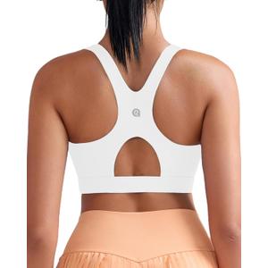 RUNNING GIRL Sports Bras for Women High Support,Racerback Molded Cup Sports Bra with Sewn in Pads (Medium)