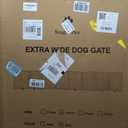 Snagle Paw Extra Wide Dog Gate,Free Standing Dog Fence with Door, Up to 104 Inch Wide Pet Gate with Support Feet for Stairs, Hallways, Doorways, Yard (Black, 4 Panels)