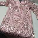 Adrianna Papell Women's Sequin Surplice Midi Dress, 10, Dusty Rose