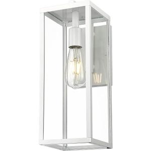 ALLGOT Outdoor Wall Sconce, Outside Porch Light, Anti-Rust Outdoor Wall Lamp Light, Exterior Lighting Fixture, Front Door Lantern for Front Porch Corridor Doorway Patio (White, 16 Inch Height)