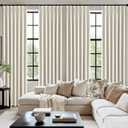 MIULEE Natural Pinch Pleated 100% Blackout Linen Curtains for Bedroom, Room Darkening Light Blocking Window Curtains 84 inches Long for Living Room, Black Out Pleat Drapes with Pin Hooks, 2 Panels