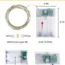 4 Pack 60 LED Fairy Lights Battery Operated with Timer, 20FT Waterproof String Lights Indoor Outdoor, Cuttable Battery Light for Home Bedroom Wedding DIY Centerpiece Christmas Decorations (Warm White)