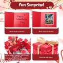 Red Butterfly Explosion Gift Box with Lid, DIY Unique Exploding Surprise Love Heart Gift Box with Lip for Valentines Day, Galentine's Day, Wedding, Anniversaries