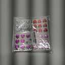 Chuangdi 516 Pcs Heart Rhinestones Sticker Acrylic Heart Gems Stickers Crystal Gems Self Adhesive Flat Back Jewel Rhinestones for DIY Crafts (Bright Color)