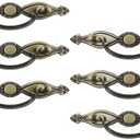 T Tulead 2 Pcs 5.5 Inch Bail Dresser Pull Handle Zinc Alloy Hardware Antique Bail Handles Cabinet Drawer Handles Kitchen Cabinet Knobs